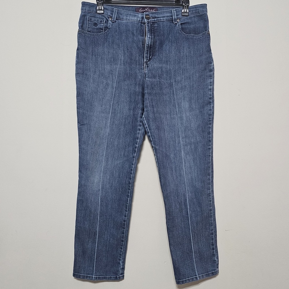 Gloria Vanderbilt Jeans‎ Pants Size 16 Blue Long Stretch Medium Wash 454226